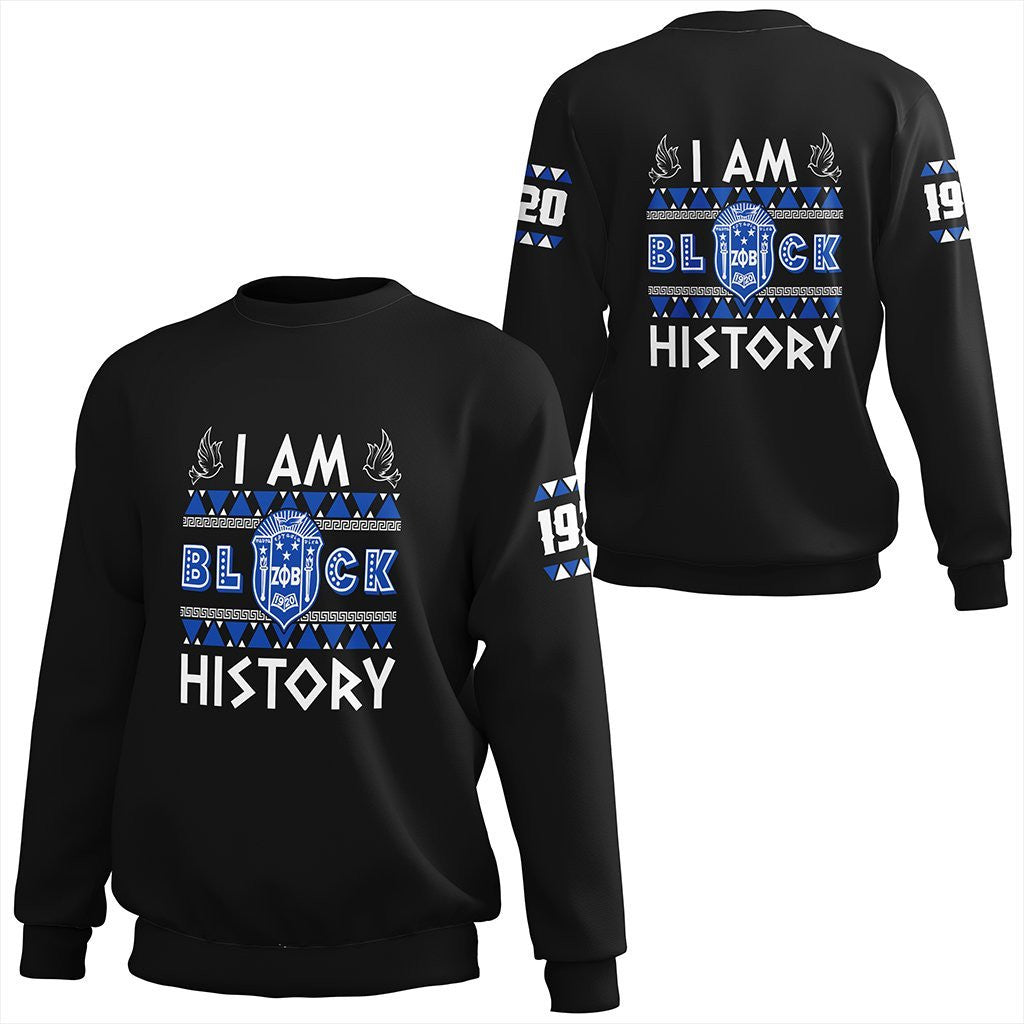Sorority Sweatshirt - I Am Black History Zeta Phi Beta Sweatshirt
