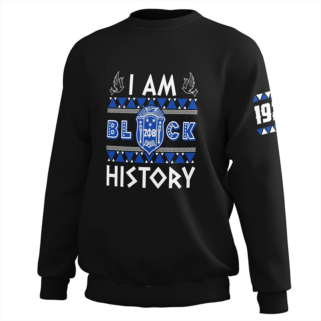 Sorority Sweatshirt - I Am Black History Zeta Phi Beta Sweatshirt