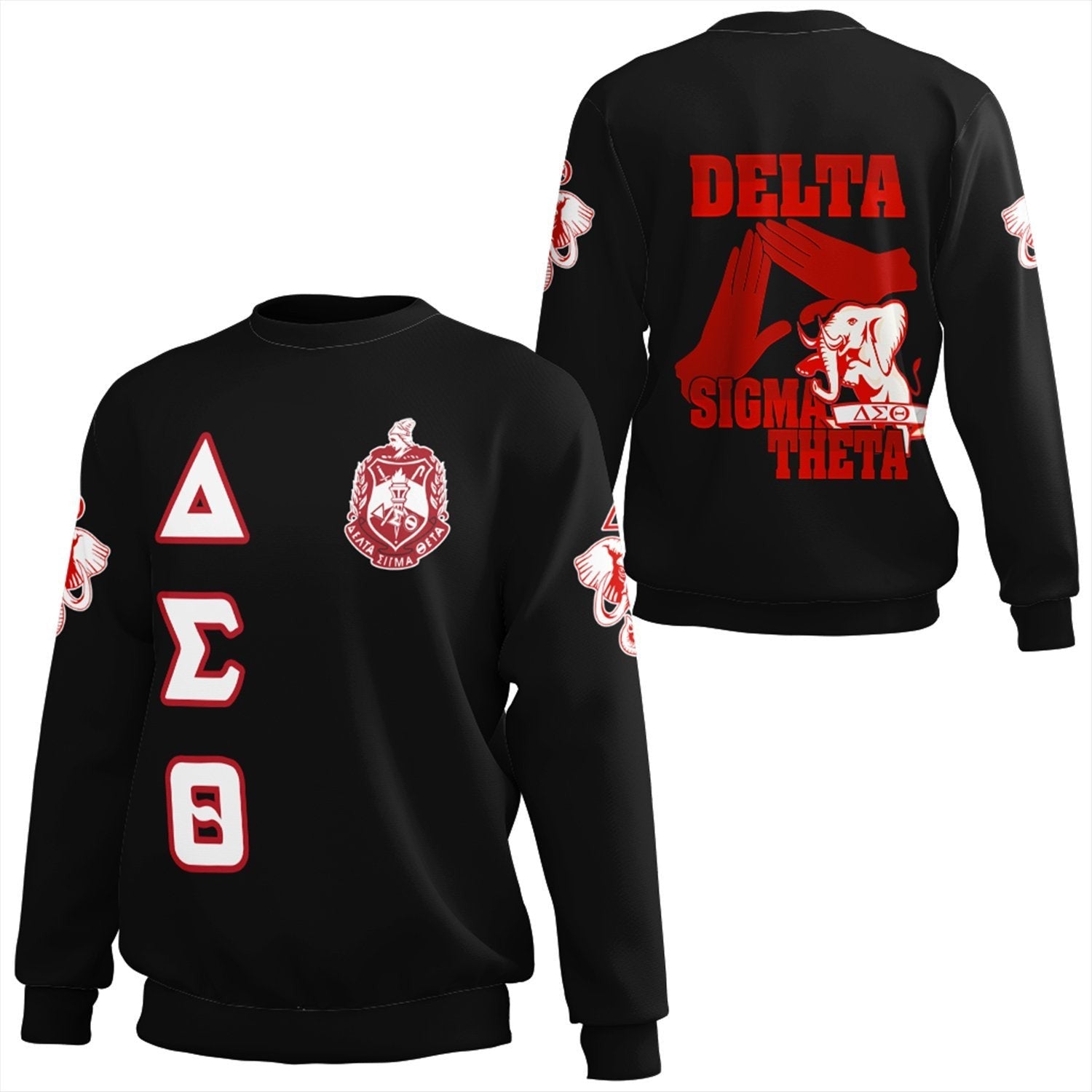 Sorority Sweatshirt - Delta Sigma Theta Letters Sweatshirt