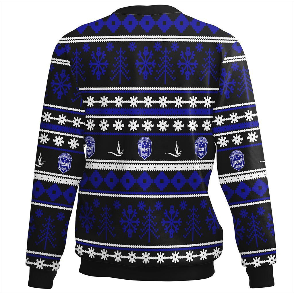 Sorority Sweatshirt - Zeta Phi Beta Christmas Splatters Sweatshirt