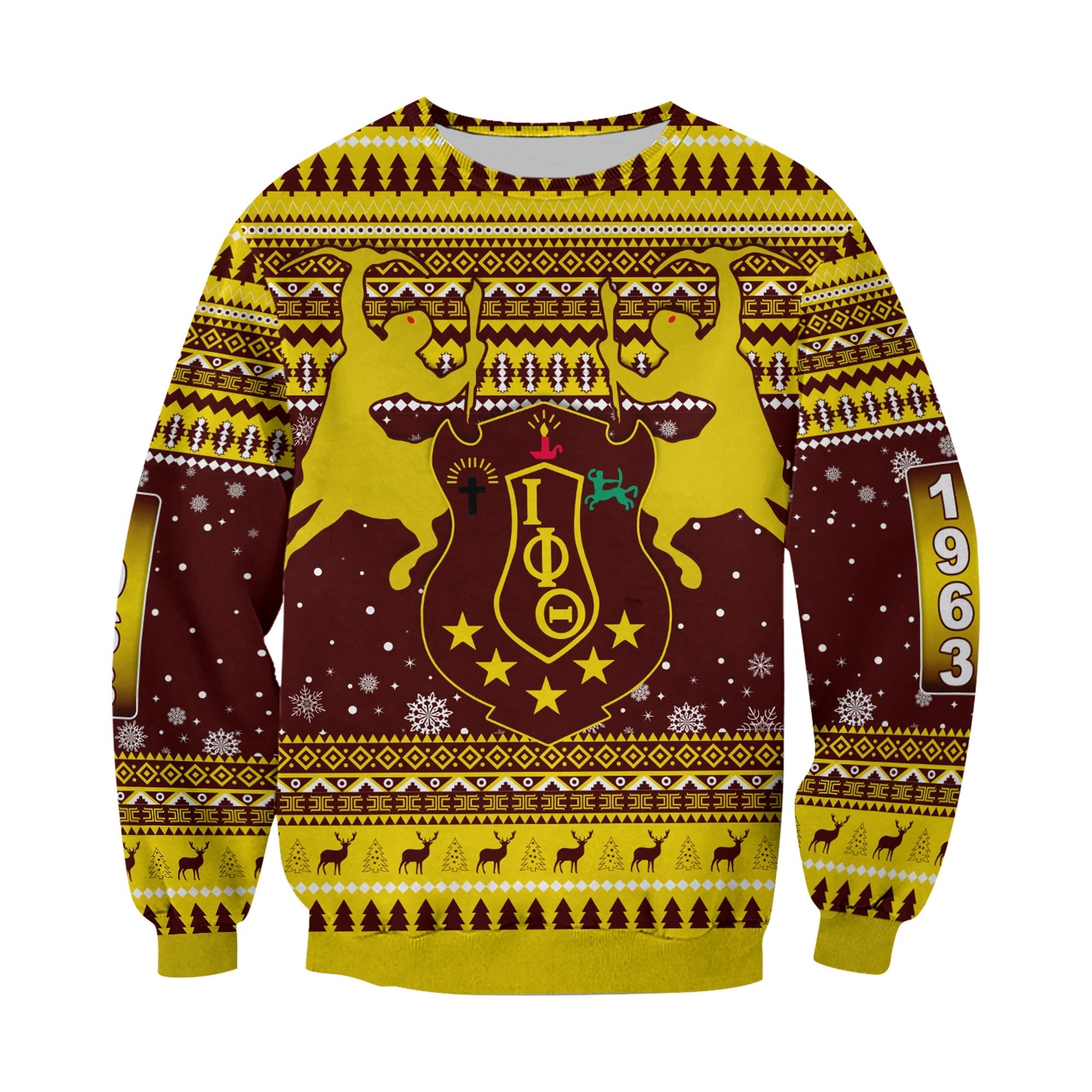 Fraternity Sweatshirt - Iota Phi Theta Christmas Sweatshirt African Pattern