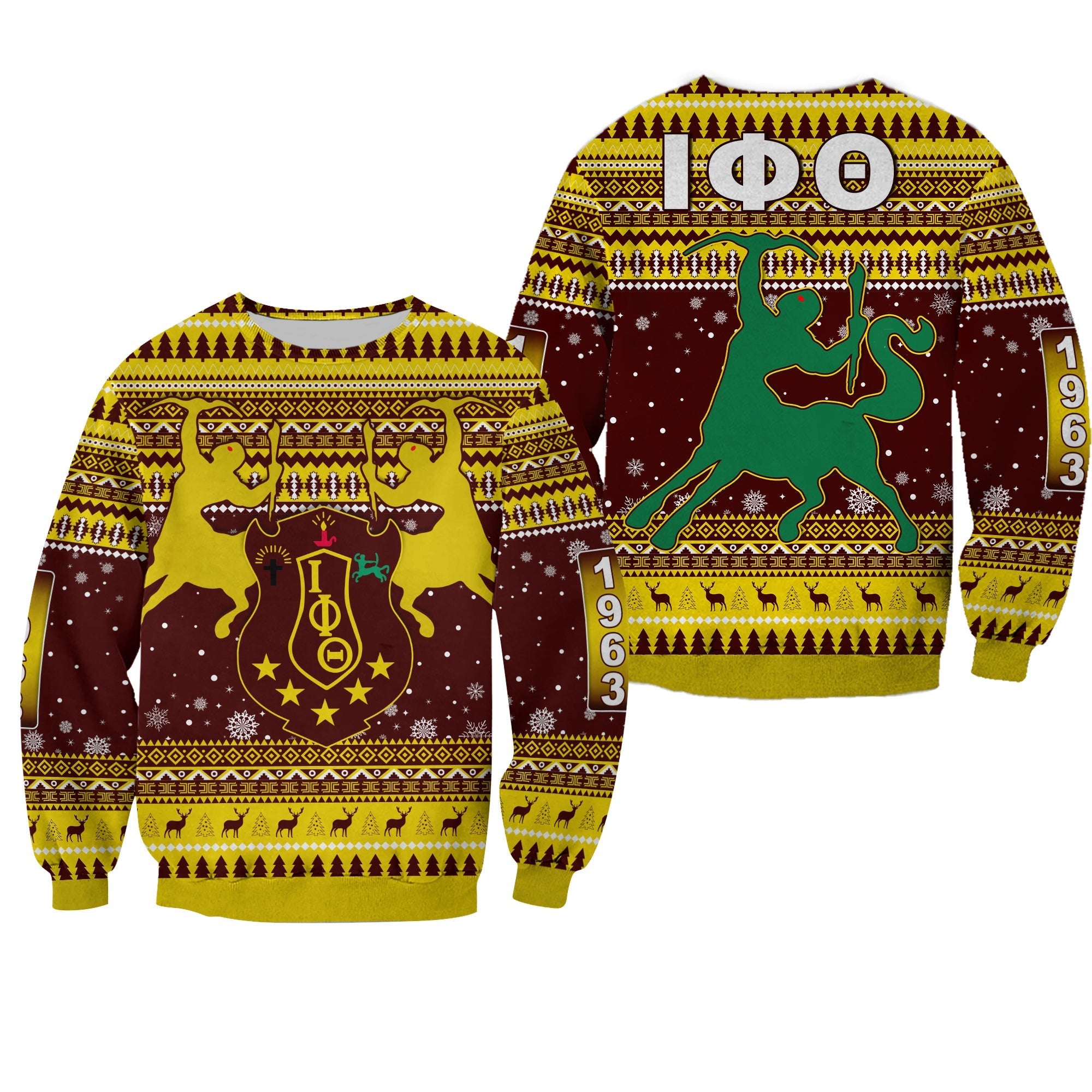 Fraternity Sweatshirt - Iota Phi Theta Christmas Sweatshirt African Pattern