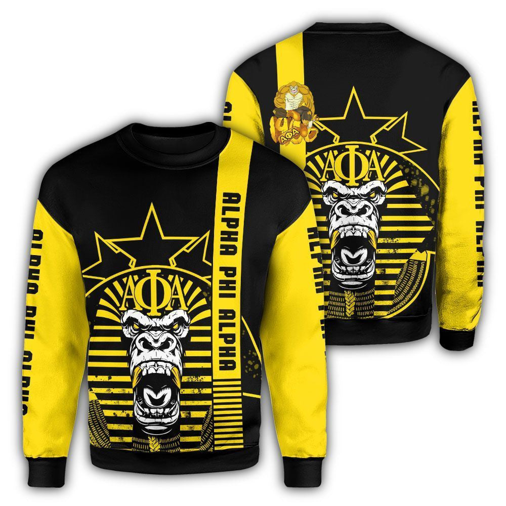 Fraternity Sweatshirt -  King Kong Alpha Phi Alpha Giza Crewneck Sweatshirt