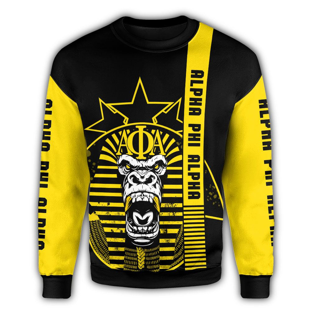 Fraternity Sweatshirt -  King Kong Alpha Phi Alpha Giza Crewneck Sweatshirt