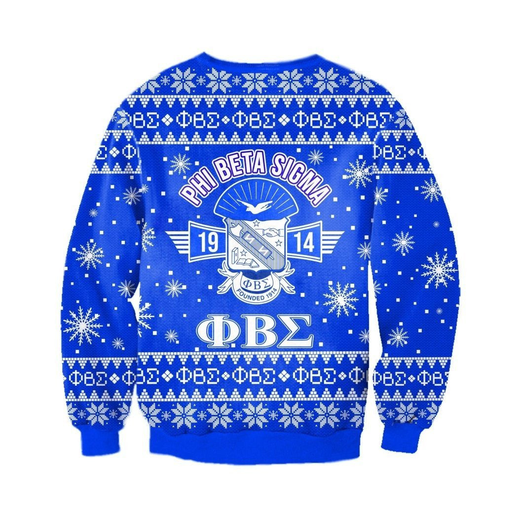 Fraternity Sweatshirt - Crewneck Sweatshirt Merry Christmas Phi Beta Sigma