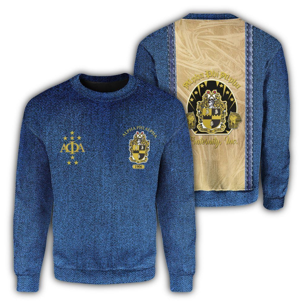 Fraternity Sweatshirt - Jeans Alpha Phi Alpha Crewneck Sweatshirt