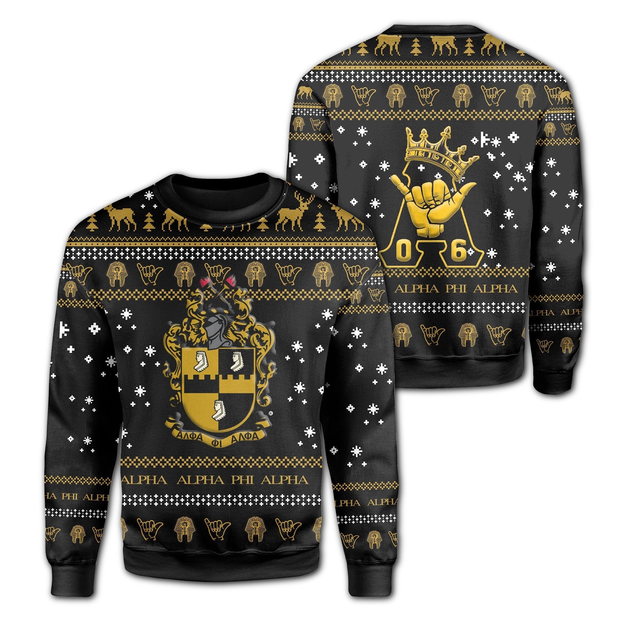 Fraternity Sweatshirt - Alpha Phi Alpha Christmas Style Sweatshirt
