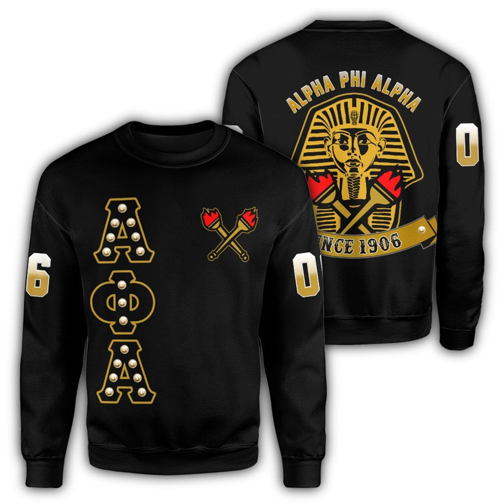 Fraternity Sweatshirt - Alpha Phi Alpha Crystal Black Sweatshirt