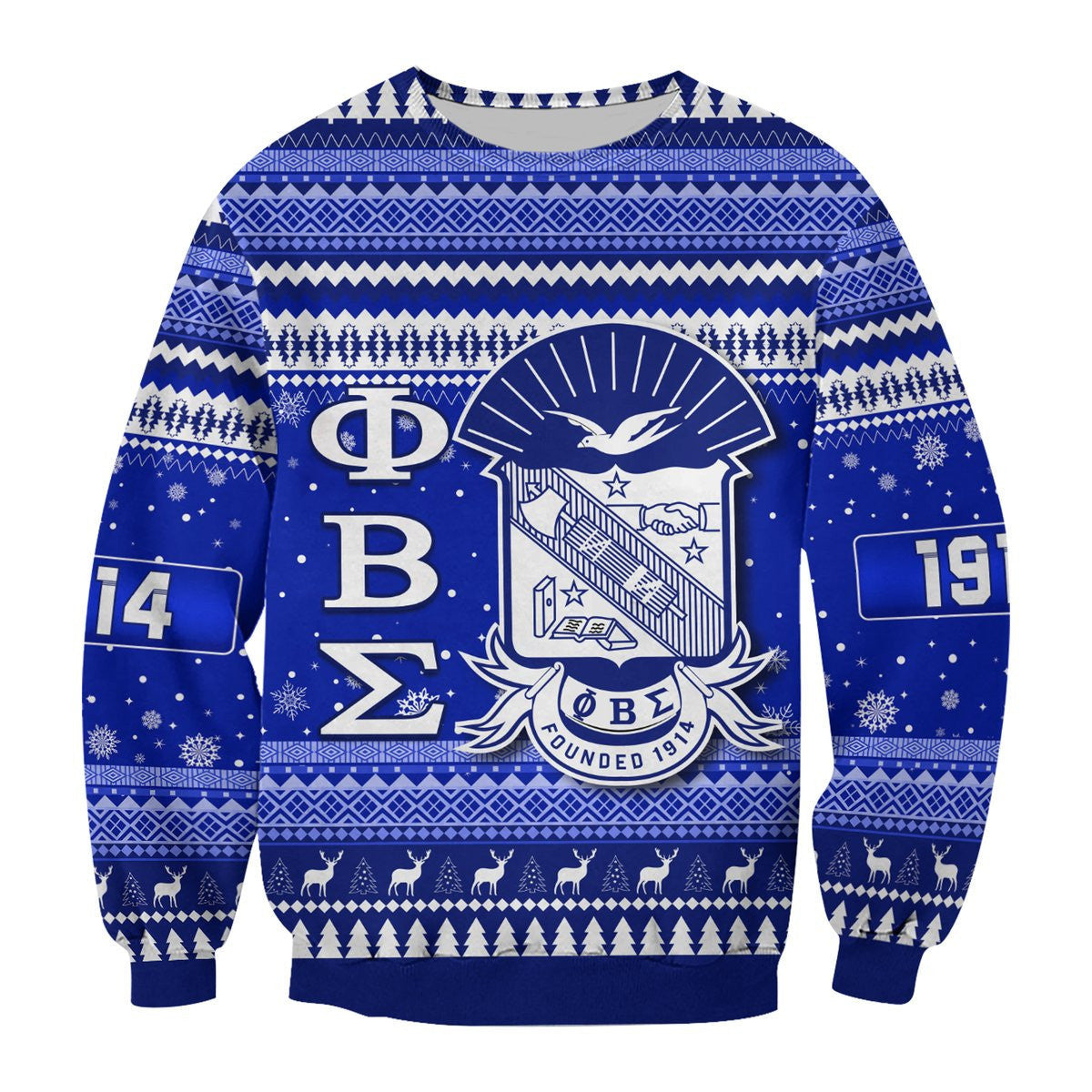 Fraternity Sweatshirt - Phi Beta Sigma African Pattern Christmas Sweatshirts