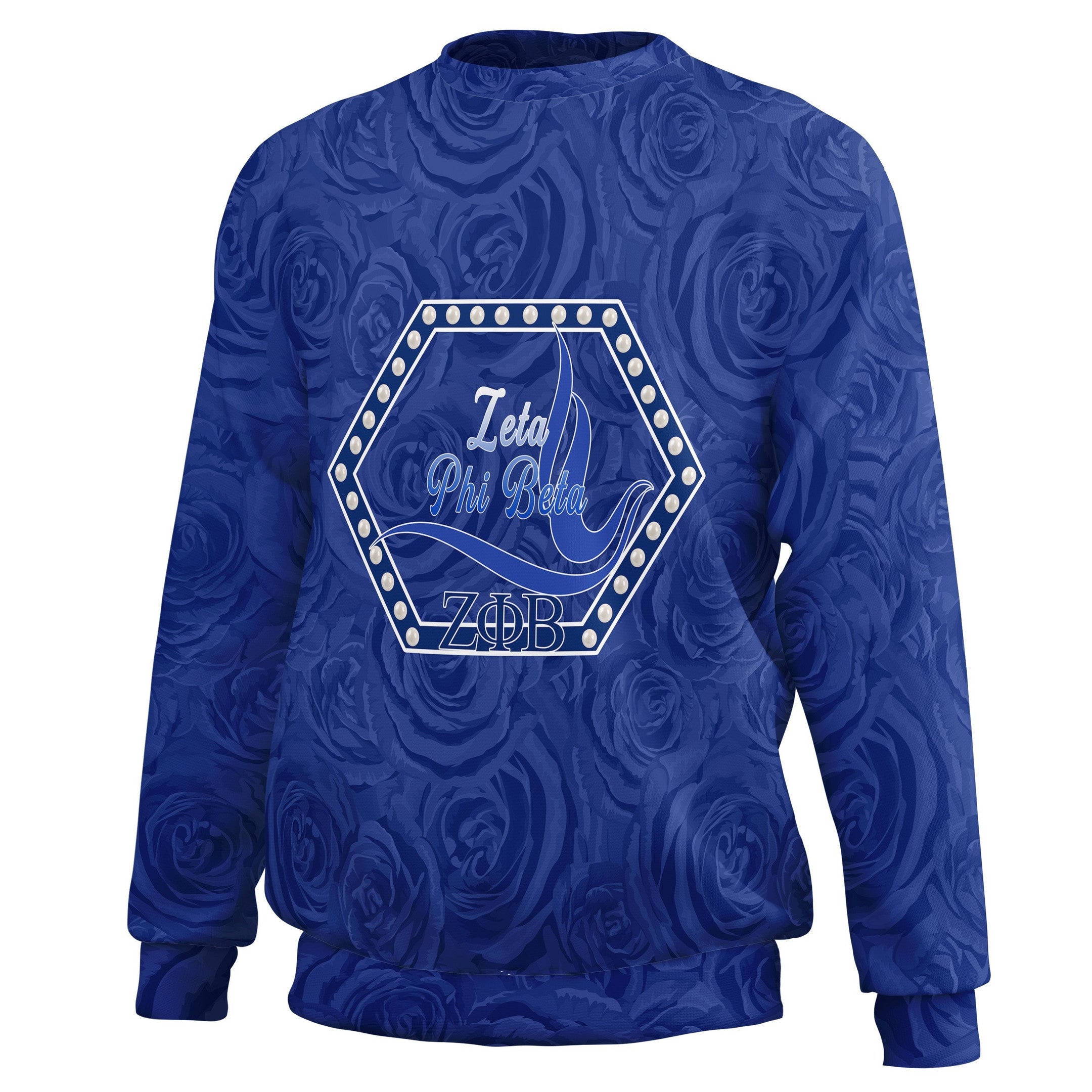 Sorority Sweatshirt - Zeta Phi Beta Rose Peals Sweatshirt