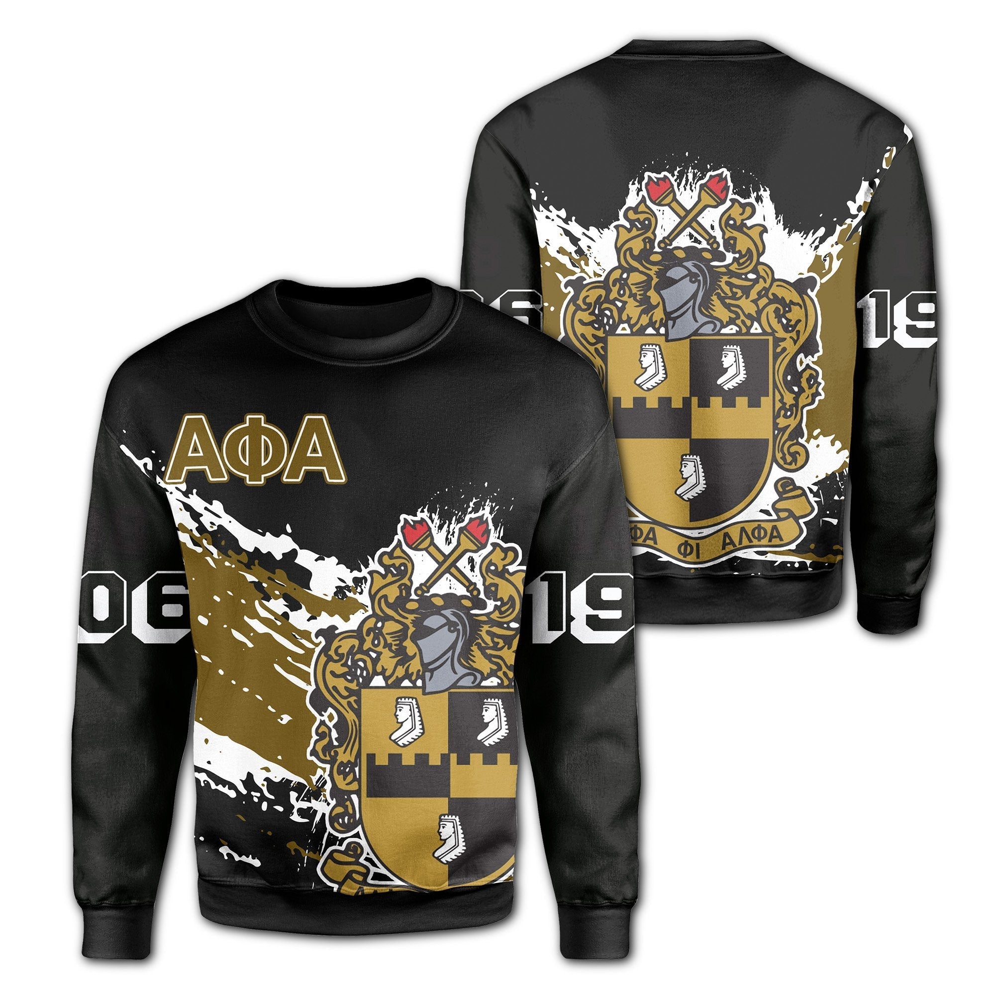 Fraternity Sweatshirt - Alpha Phi Alpha Sweatshirt - Tip Style -