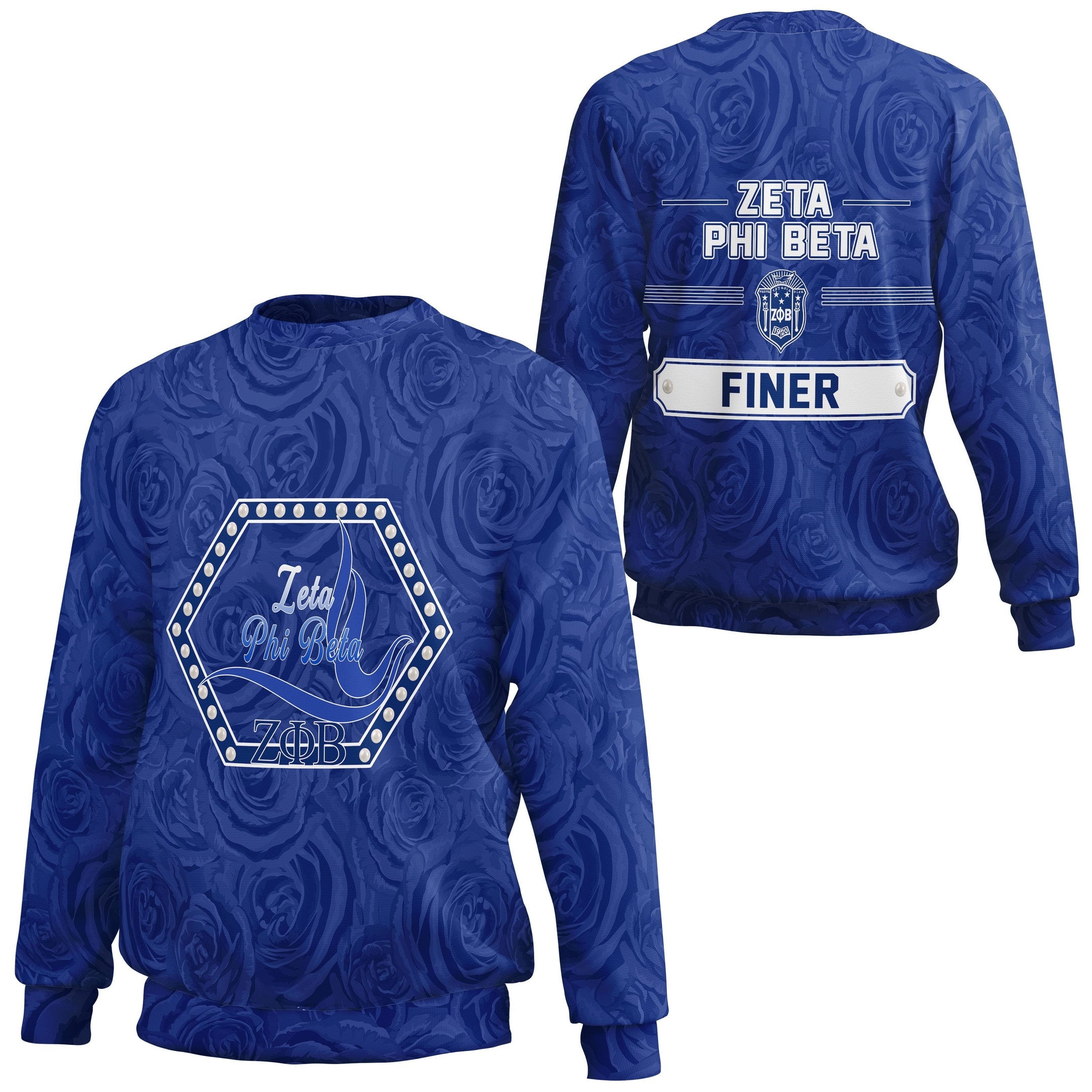 Sorority Sweatshirt - Zeta Phi Beta Rose Peals Sweatshirt