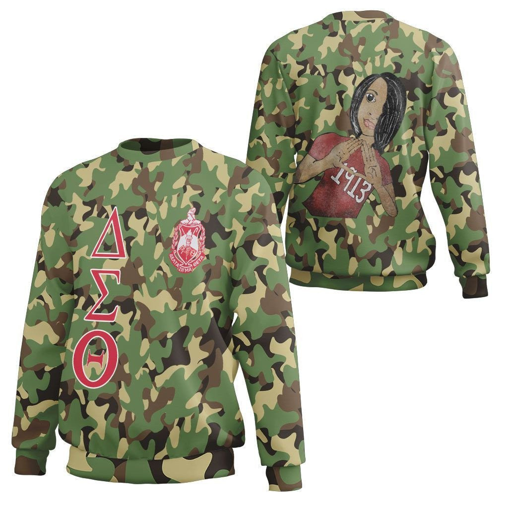 Sorority Sweatshirt - Military Delta Sigma Theta Sweatshirt