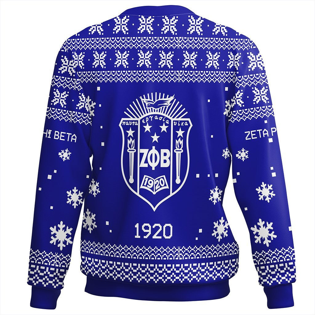 Sorority Sweatshirt - Zeta Phi Beta Xmas Motto Sweatshirt