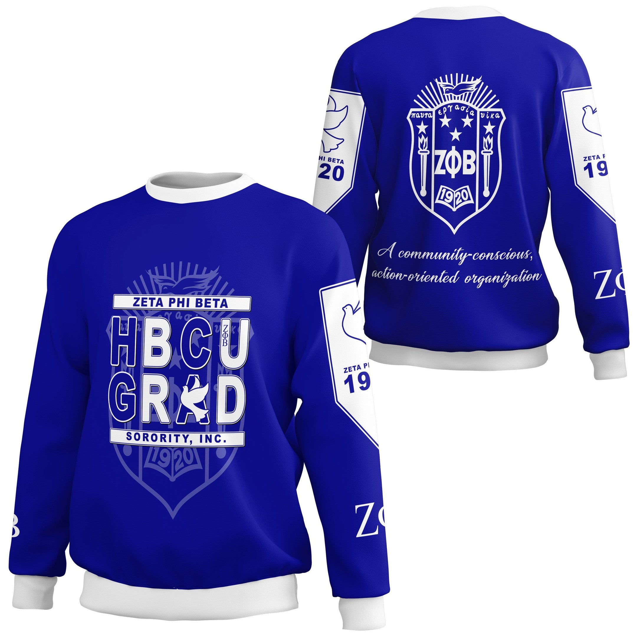 Sorority Sweatshirt - Zeta Phi Beta Sweatshirt HBCU Style