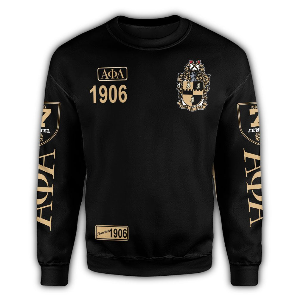Fraternity Sweatshirt - 1906 Ice Cold Alpha Phi Alpha Giza Crewneck Sweatshirt