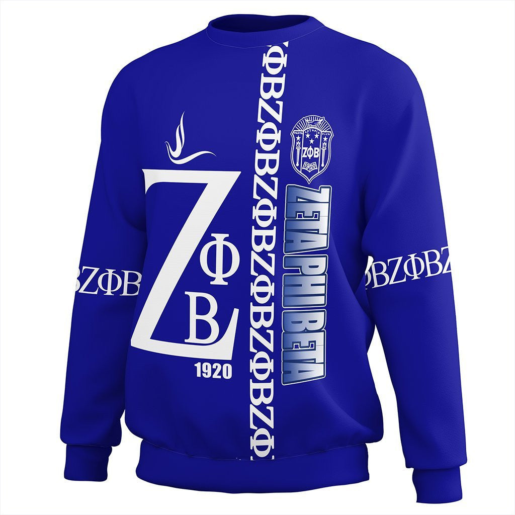 Sorority Sweatshirt - Blue Zeta Phi Beta Sweatshirt J90