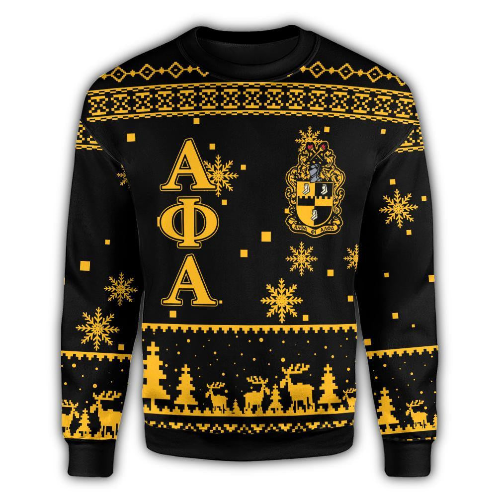 Fraternity Sweatshirt - Christmas Ice Cold Alpha Phi Alpha Sweatshirt