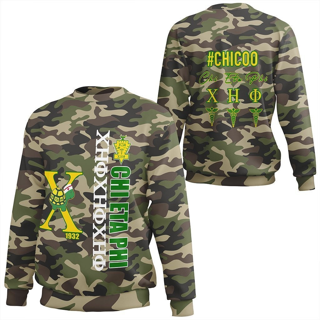 Sorority Sweatshirt - Chi Eta Phi Camouflage Style Sweatshirt