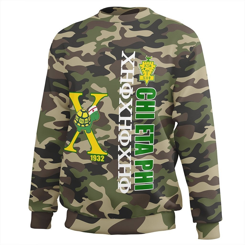 Sorority Sweatshirt - Chi Eta Phi Camouflage Style Sweatshirt