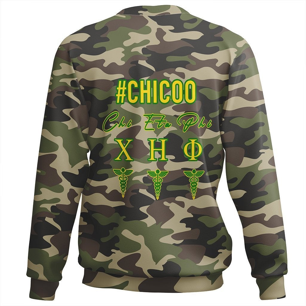 Sorority Sweatshirt - Chi Eta Phi Camouflage Style Sweatshirt