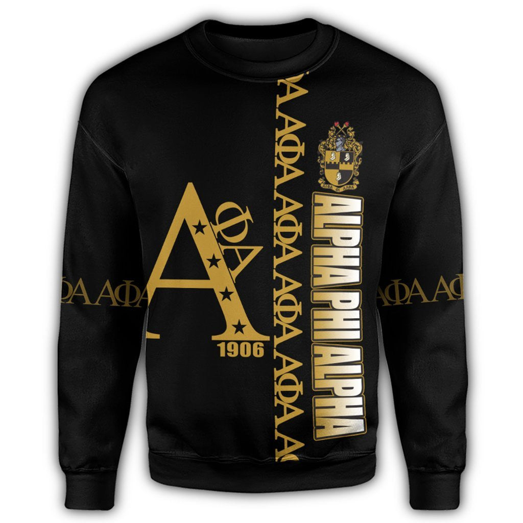 Fraternity Sweatshirt - Black Alpha Phi Alpha Sweatshirt