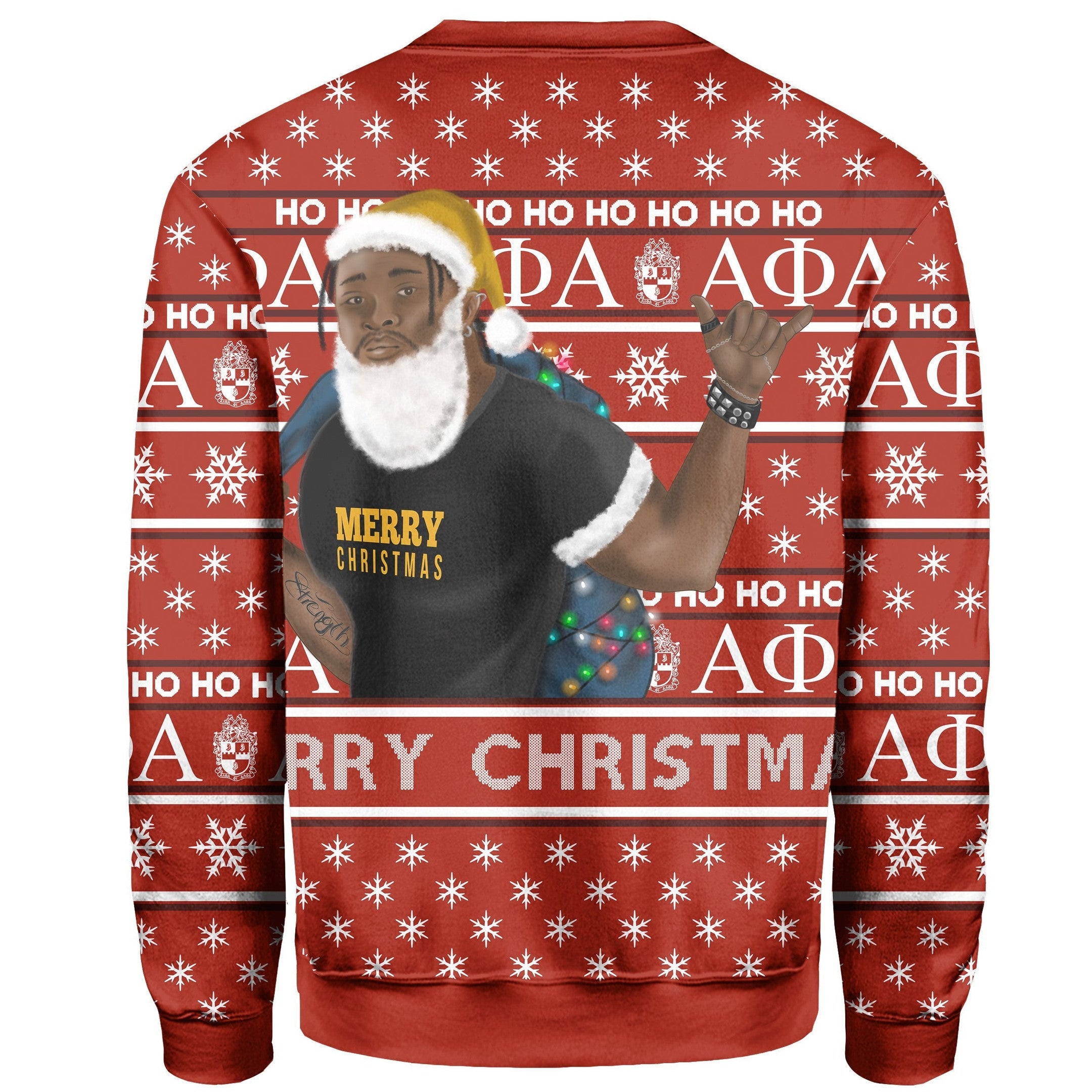 Fraternity Sweatshirt - Christmas Alpha Phi Alpha Sweatshirt Best Red