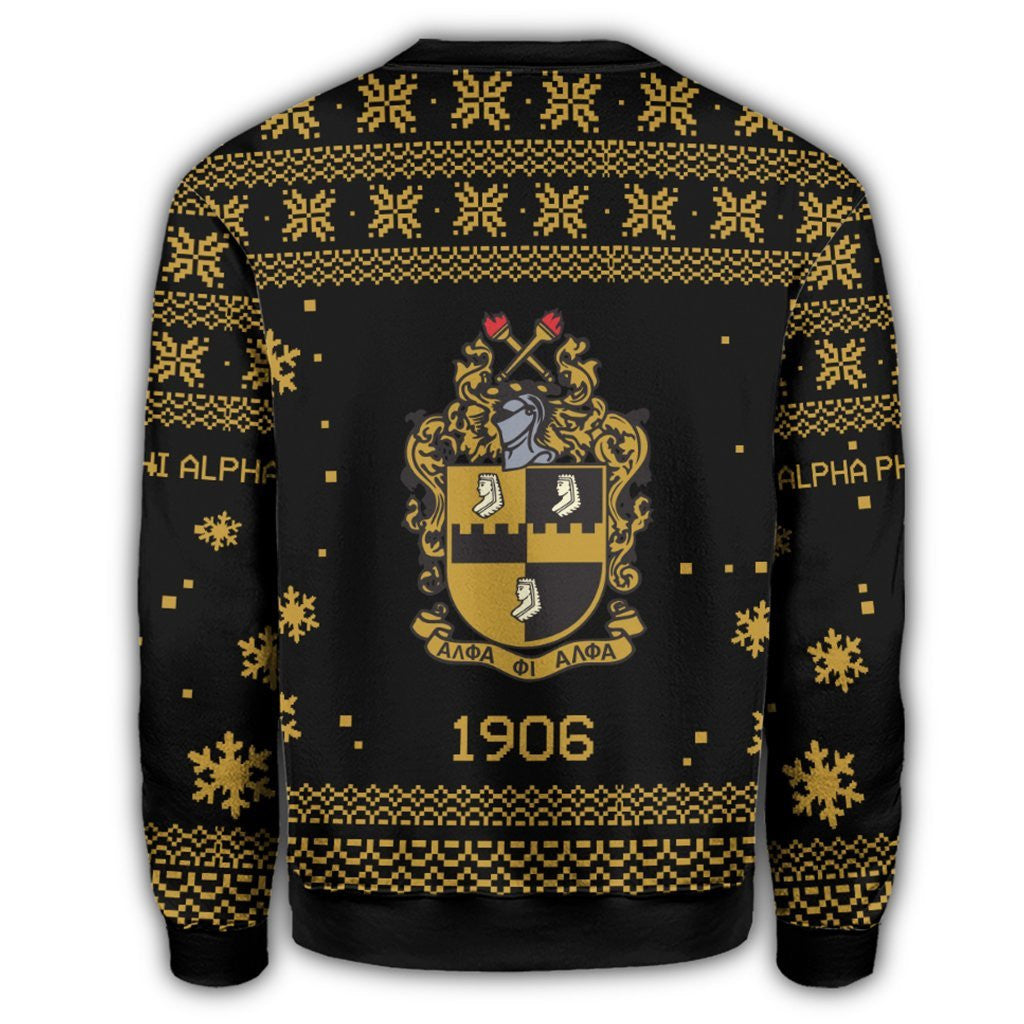 Fraternity Sweatshirt - Alpha Phi AlphaXmas Motto Sweatshirt