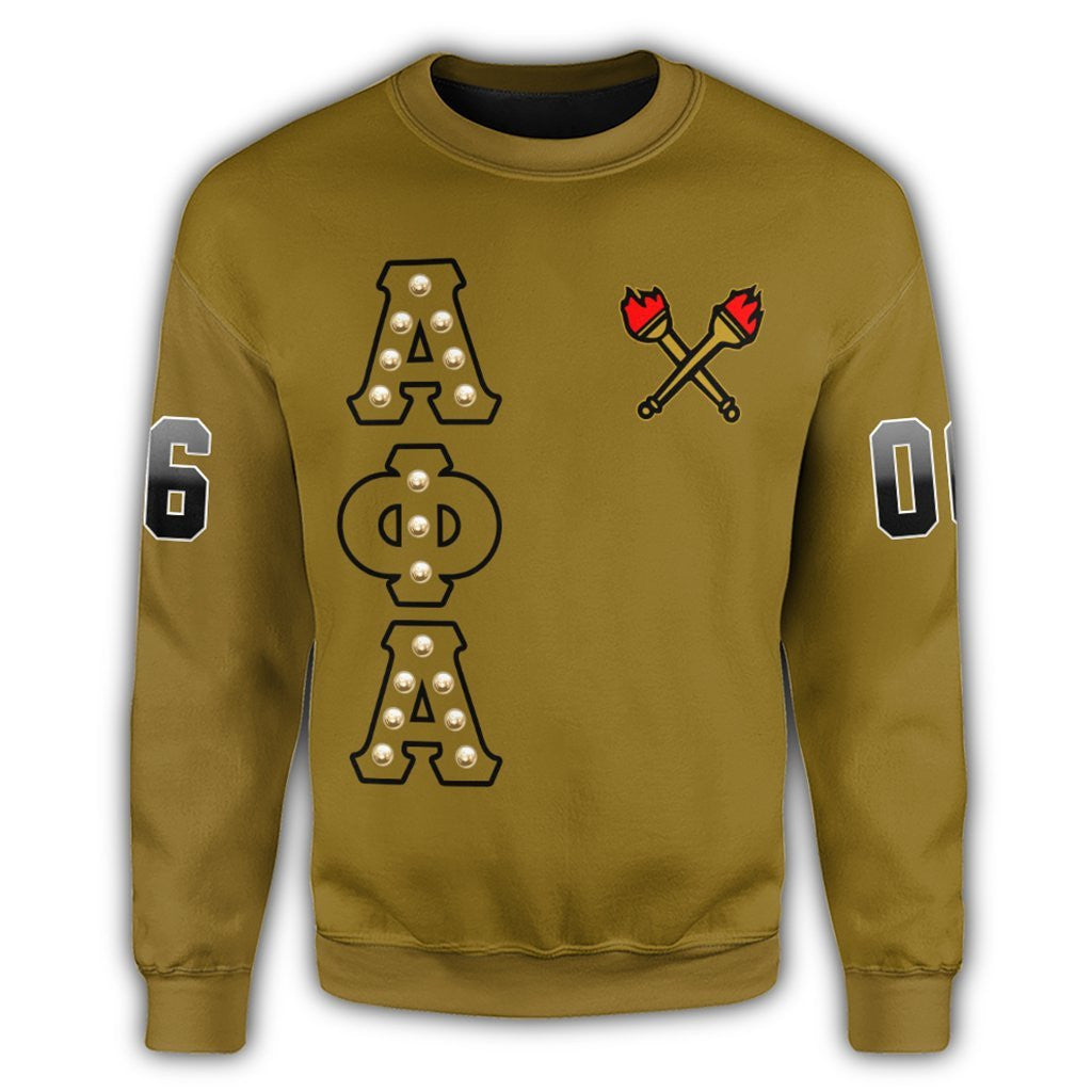 Fraternity Sweatshirt - Alpha Phi Alpha Crystal Yellow Sweatshirt