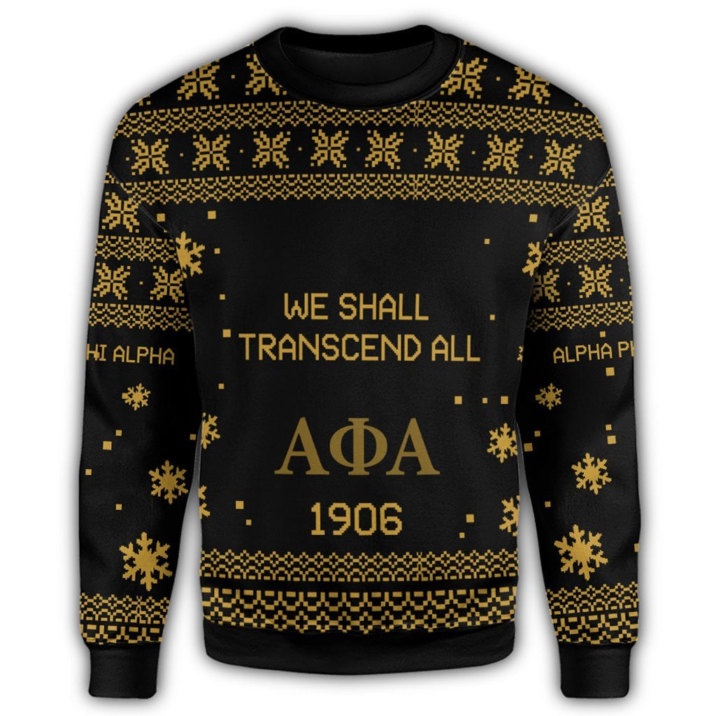 Fraternity Sweatshirt - Alpha Phi AlphaXmas Motto Sweatshirt