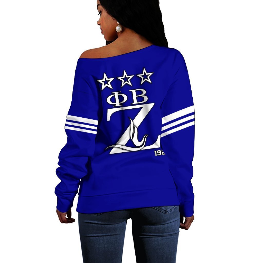 Sorority Sweatshirt - Zeta Phi Beta ZPB Style Off Shoulder