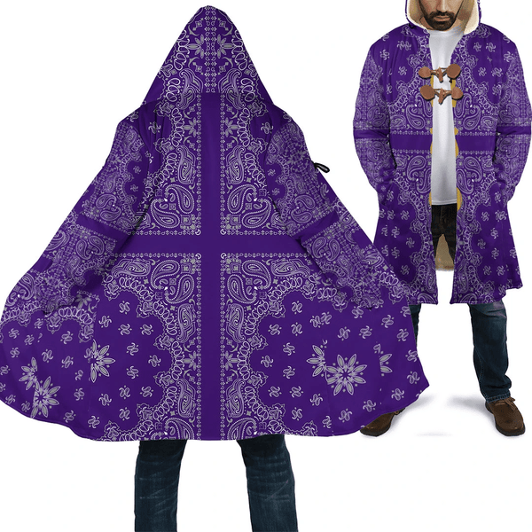 Fraternity Hooded Coat - Omega Psi Phi Paisley Style Hooded Coat