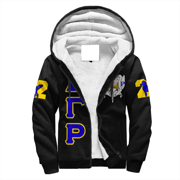 Sorority Hoodie - Sigma Gamma Rho Letters Sherpa Hoodie