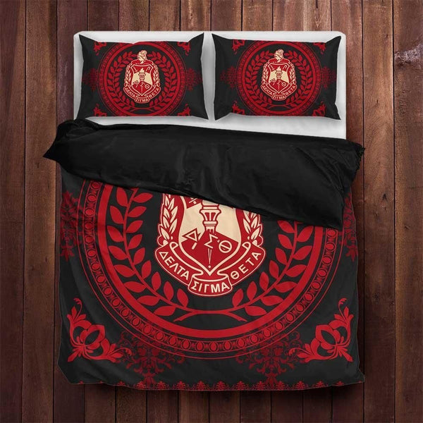 Sorority Bedding Set - Floral Circle Delta Sigma Theta Bedding Set