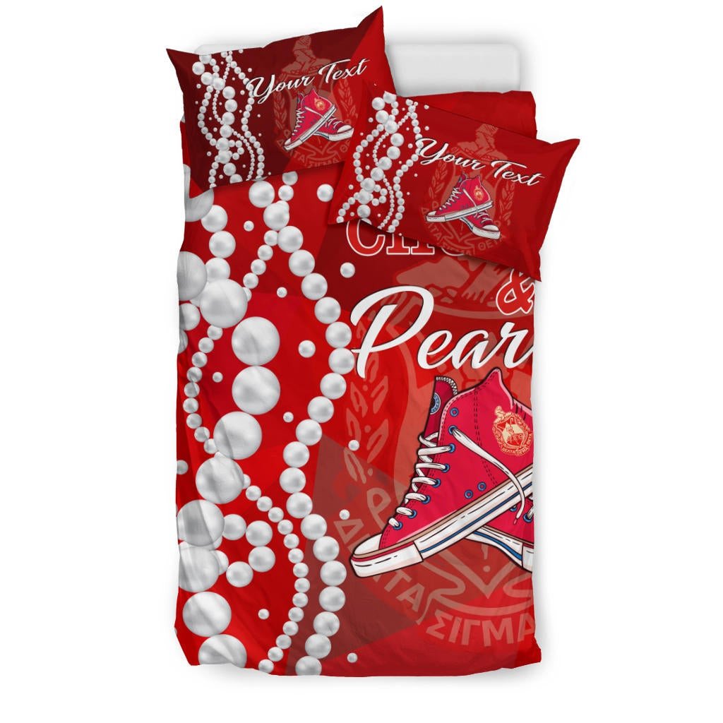 Sorority Bedding Set - Delta Sigma Theta K.H Pearls Duvet Cover & Pillow Cases