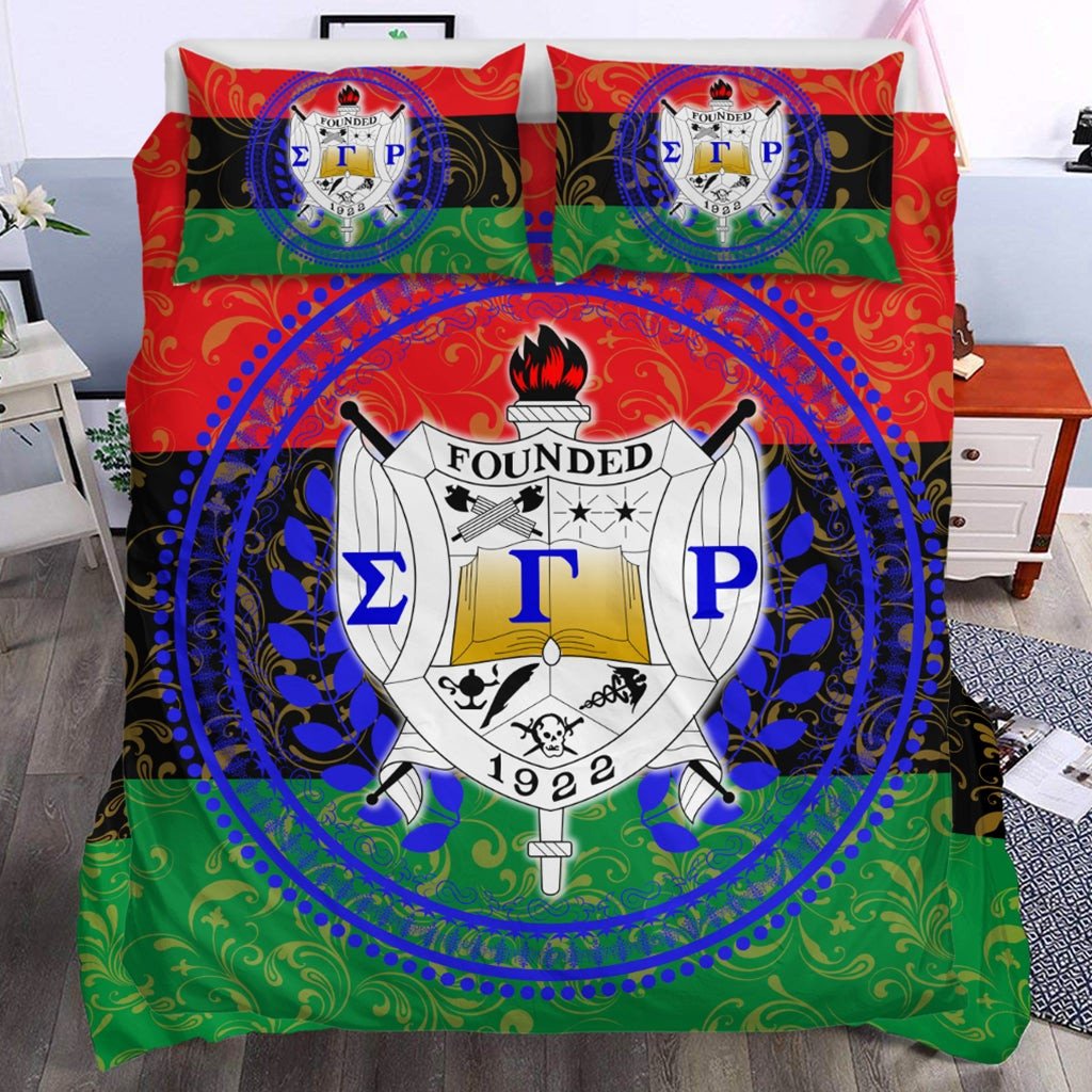 Sorority Bedding Set - Pan Africa Sigma Gamma Rho Sorority Duvet Cover & Pillow Cases