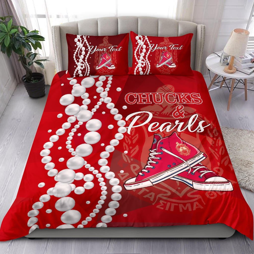 Sorority Bedding Set - Delta Sigma Theta K.H Pearls Duvet Cover & Pillow Cases