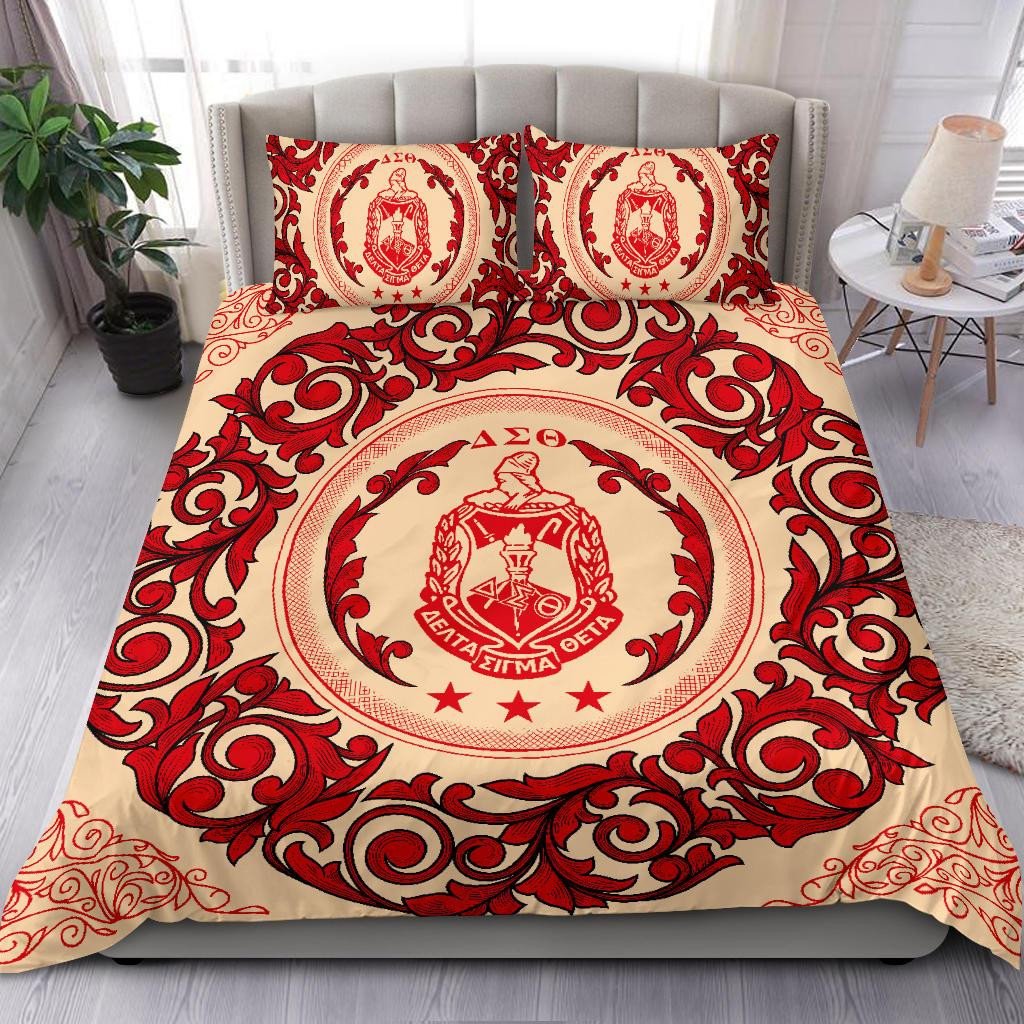 Sorority Bedding Set - Delta Sigma Theta Sorority Duvet Cover & Pillow Cases