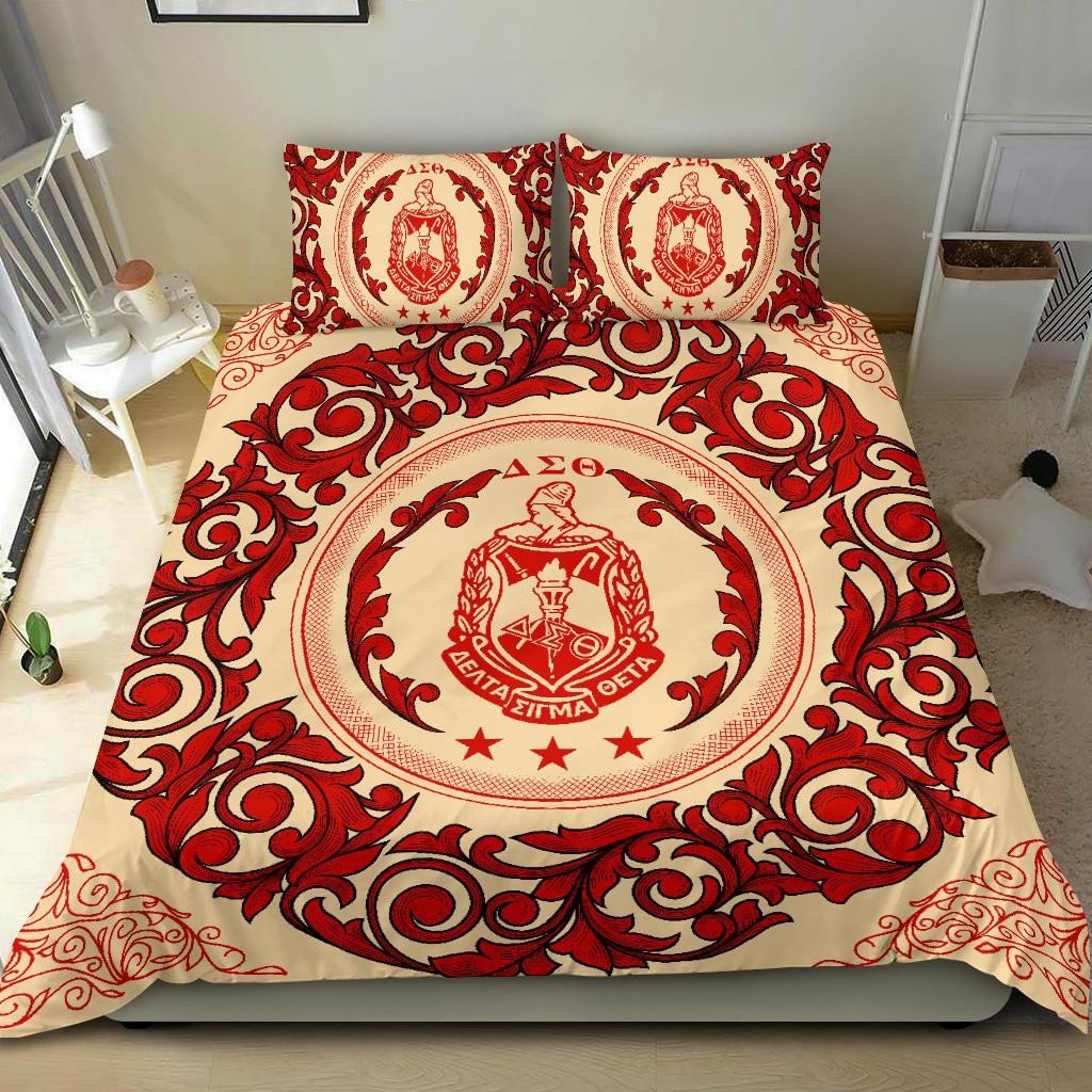 Sorority Bedding Set - Delta Sigma Theta Sorority Duvet Cover & Pillow Cases