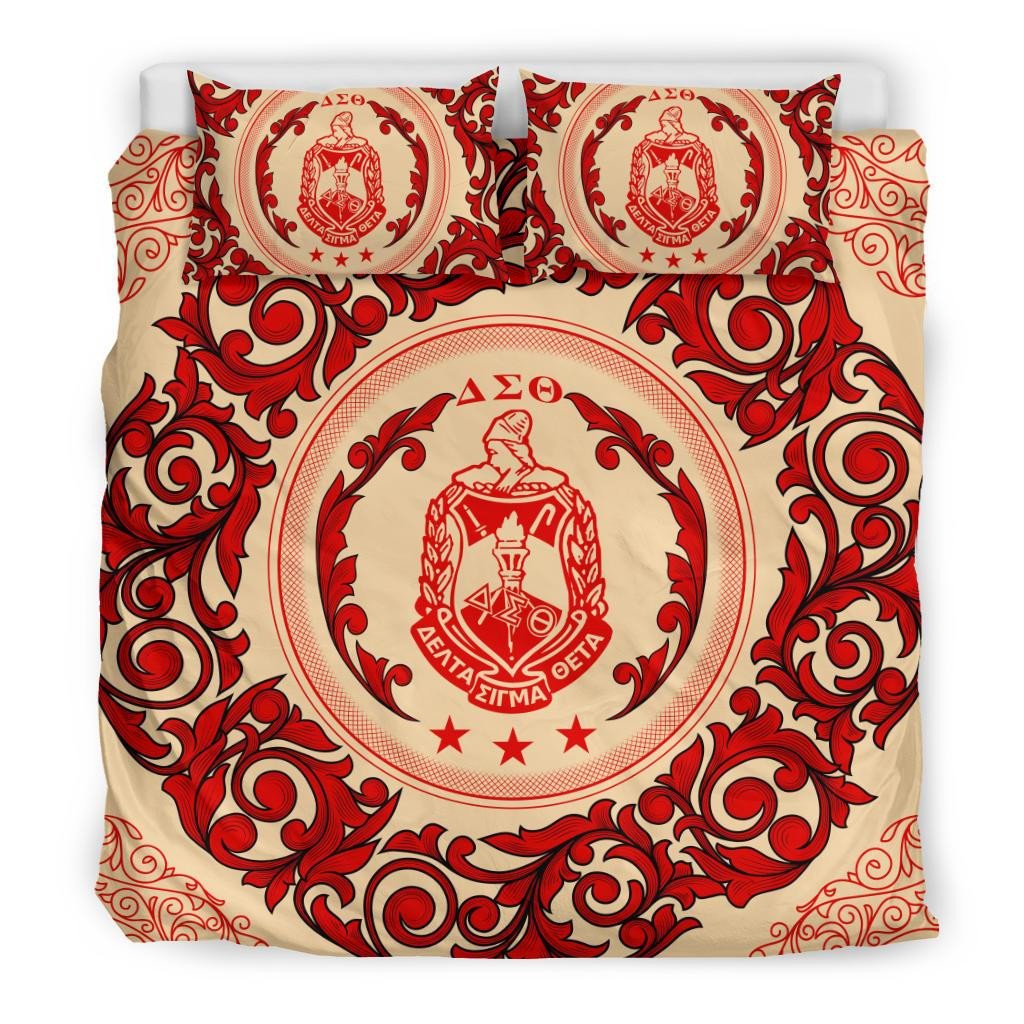 Sorority Bedding Set - Delta Sigma Theta Sorority Duvet Cover & Pillow Cases