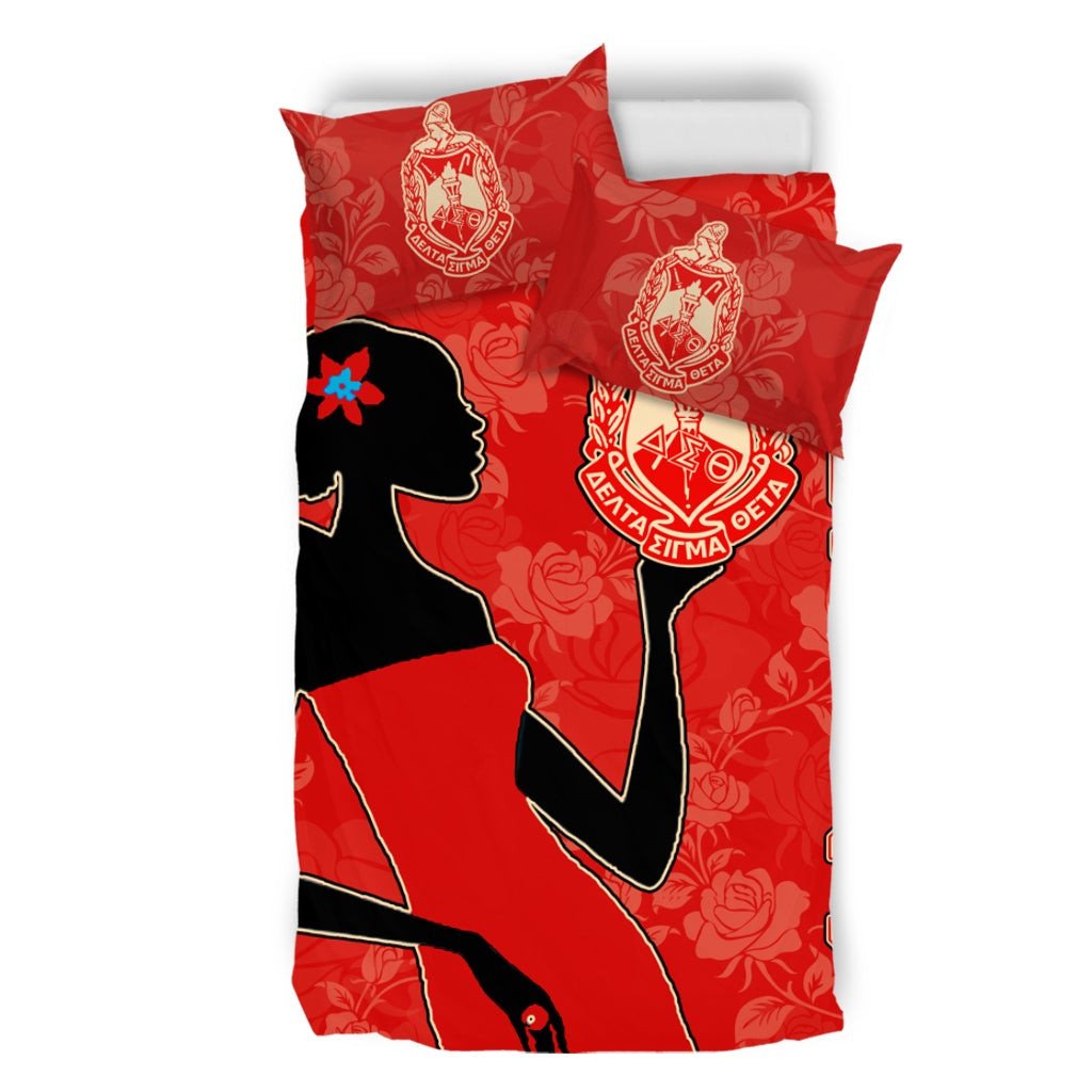 Sorority Bedding Set - Delta Sigma Theta Girl Duvet Cover & Pillow Cases