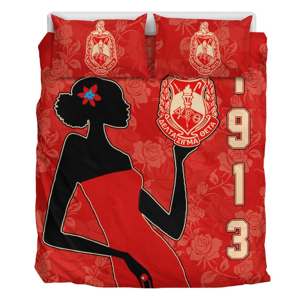 Sorority Bedding Set - Delta Sigma Theta Girl Duvet Cover & Pillow Cases