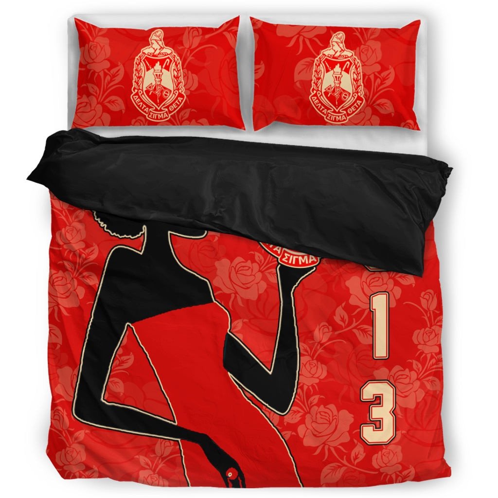 Sorority Bedding Set - Delta Sigma Theta Girl Duvet Cover & Pillow Cases