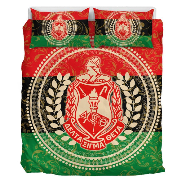 Sorority Bedding Set - Pan Africa Delta Sigma Theta Sorority Duvet Cover & Pillow Cases