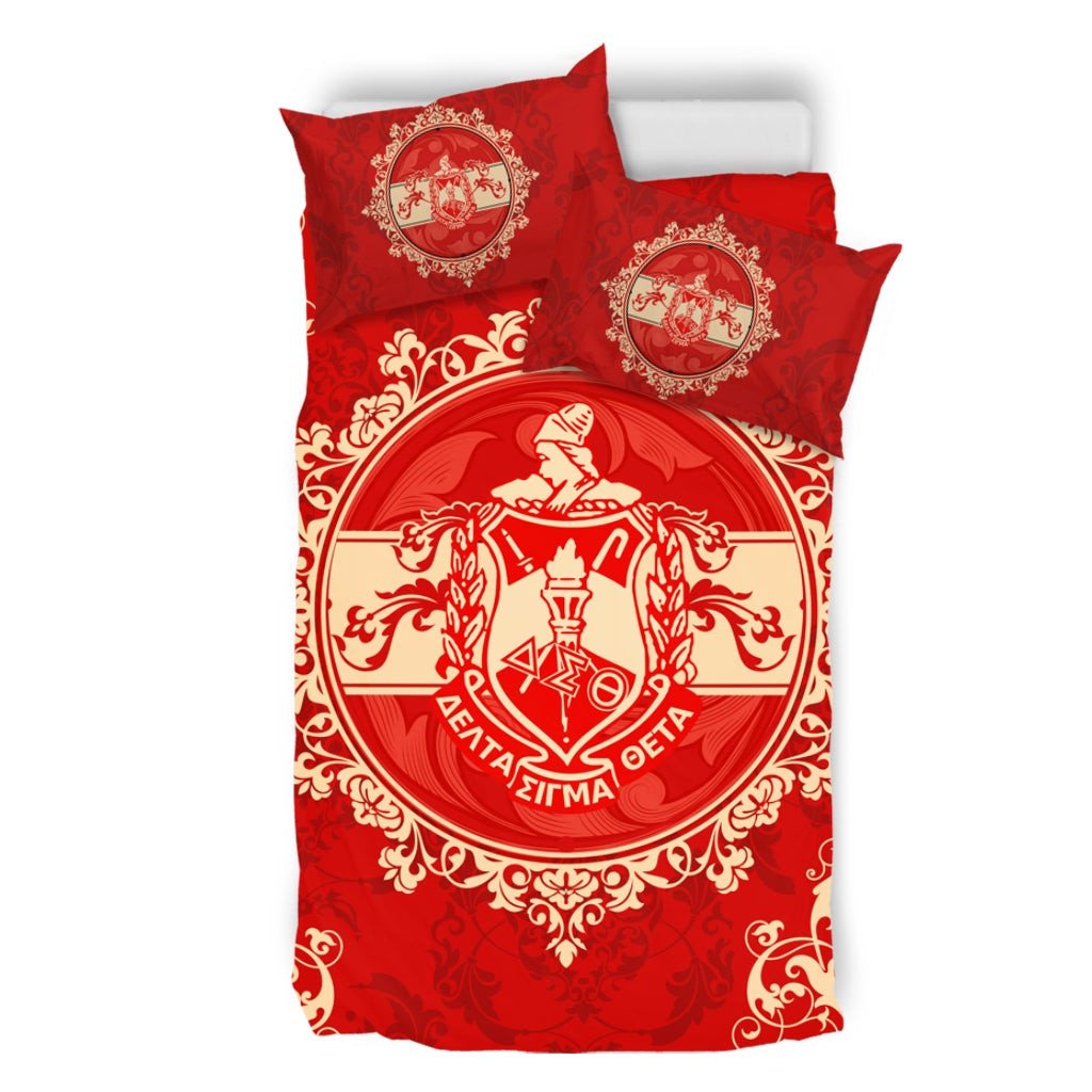 Sorority Bedding Set - Delta Sigma Theta Nolan Duvet Cover & Pillow Cases