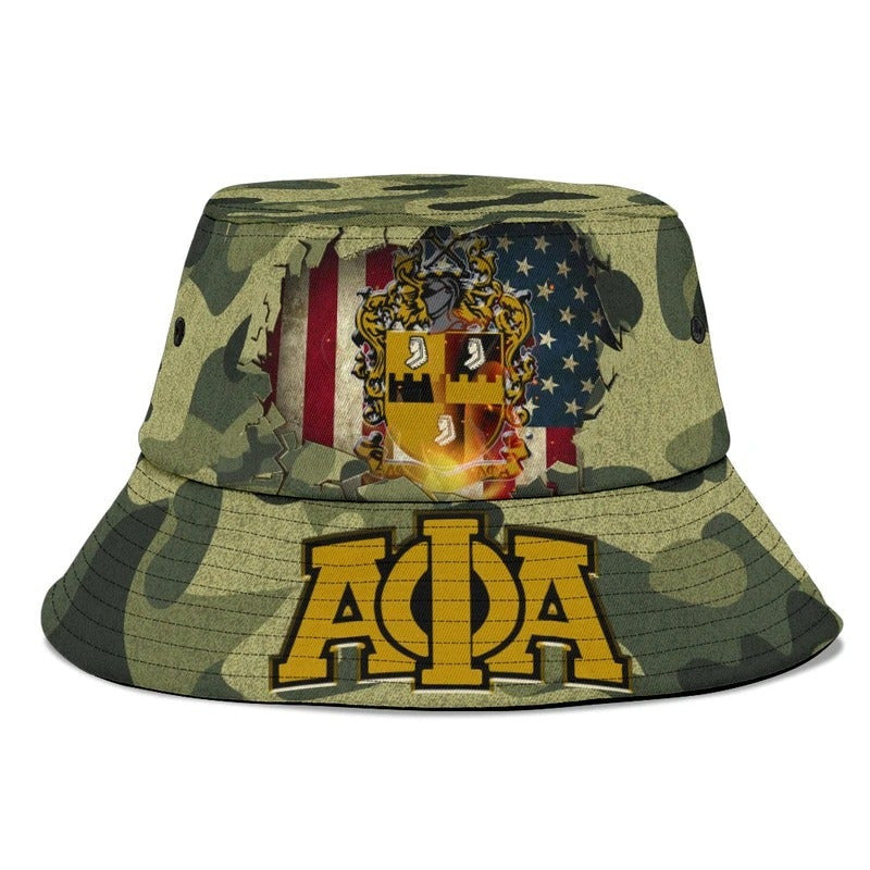 Tothetopcloset Bucket Hat - Camouflage Alpha Phi Alpha J5