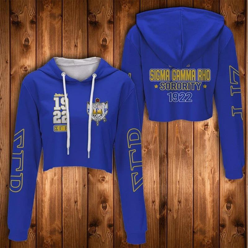 Sorority Hoodie - Sisterhood Sigma Gamma Rho Croptop Hoodie