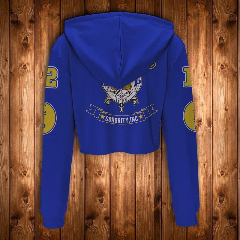 Sorority Hoodie - Sigma Gamma Rho Sorority Inc Croptop Hoodie