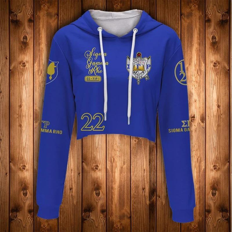 Sorority Hoodie - Sigma Gamma Rho Ee-yip Croptop Hoodie