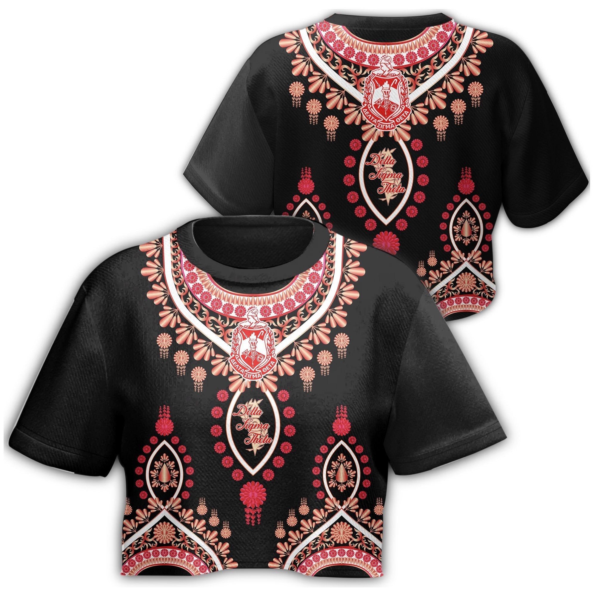 Sorority TShirt - Delta Sigma Theta Soro Dashiki Croptop TShirt
